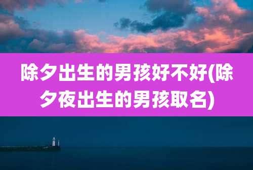 除夕出生的男孩好不好(除夕夜出生的男孩取名)