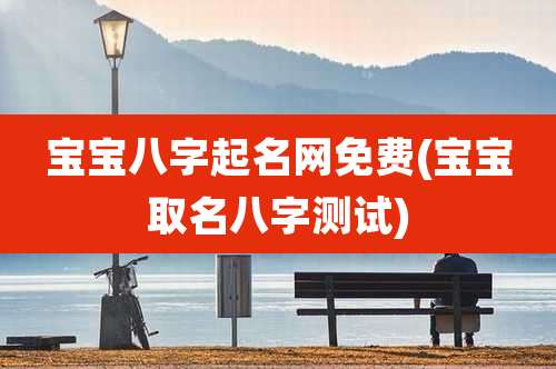 宝宝八字起名网免费(宝宝取名八字测试)