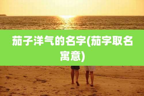 茄子洋气的名字(茄字取名寓意)