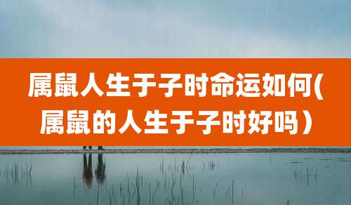 属鼠人生于子时命运如何(属鼠的人生于子时好吗）