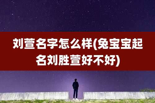 刘萱名字怎么样(兔宝宝起名刘胜萱好不好)