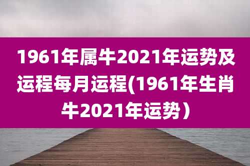 1961年属牛2021年运势及运程每月运程(1961年生肖牛2021年运势）