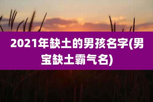 2021年缺土的男孩名字(男宝缺土霸气名)