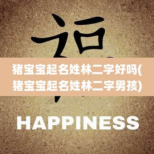 猪宝宝起名姓林二字好吗(猪宝宝起名姓林二字男孩)