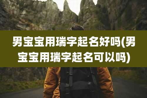 男宝宝用瑞字起名好吗(男宝宝用瑞字起名可以吗)