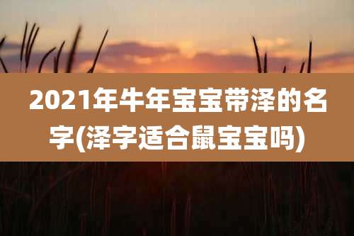 2021年牛年宝宝带泽的名字(泽字适合鼠宝宝吗)