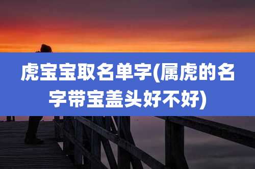 虎宝宝取名单字(属虎的名字带宝盖头好不好)