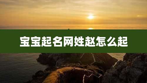 宝宝起名网姓赵怎么起