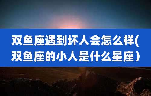 双鱼座遇到坏人会怎么样(双鱼座的小人是什么星座）