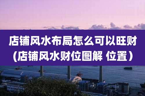 店铺风水布局怎么可以旺财(店铺风水财位图解 位置)