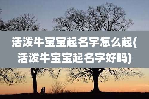 活泼牛宝宝起名字怎么起(活泼牛宝宝起名字好吗)