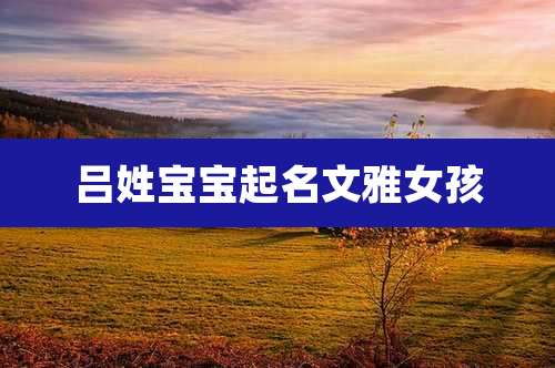 吕姓宝宝起名文雅女孩