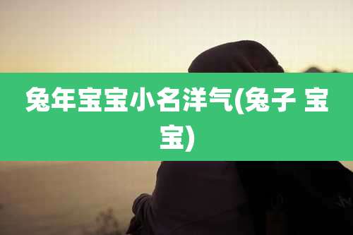 兔年宝宝小名洋气(兔子 宝宝)