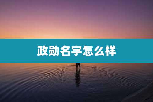 政勋名字怎么样