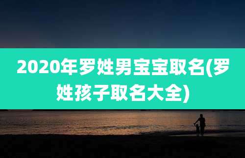 2020年罗姓男宝宝取名(罗姓孩子取名大全)