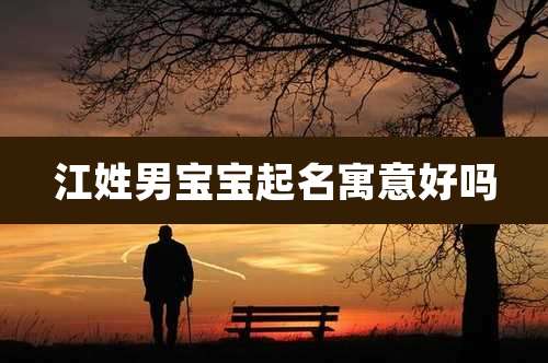 江姓男宝宝起名寓意好吗