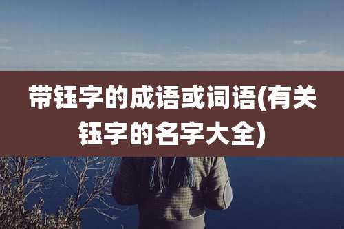 带钰字的成语或词语(有关钰字的名字大全)