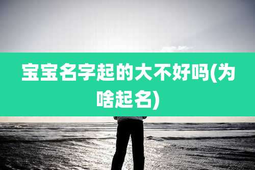 宝宝名字起的大不好吗(为啥起名)