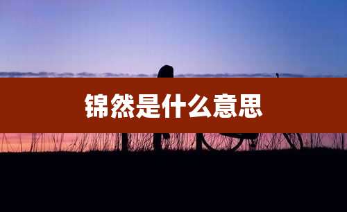 锦然是什么意思