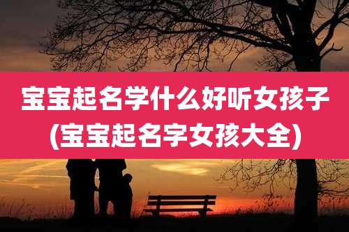 宝宝起名学什么好听女孩子(宝宝起名字女孩大全)