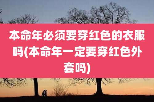 本命年必须要穿红色的衣服吗(本命年一定要穿红色外套吗)