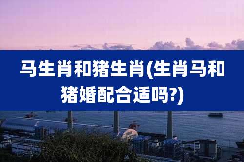 马生肖和猪生肖(生肖马和猪婚配合适吗?)