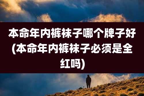 本命年内***子哪个牌子好(本命年内***子必须是全红吗)