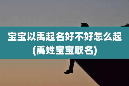宝宝以禹起名好不好怎么起(禹姓宝宝取名)