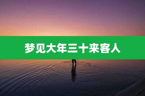 梦见大年三十来客人