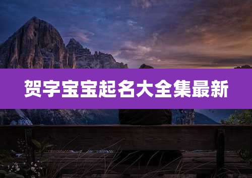 贺字宝宝起名大全集最新