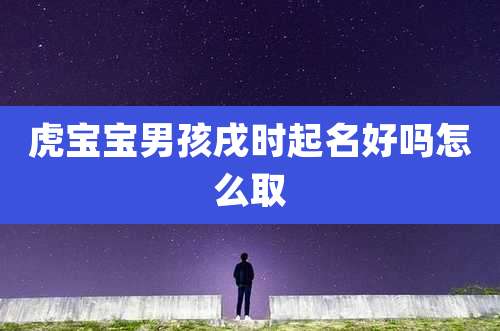 虎宝宝男孩戌时起名好吗怎么取