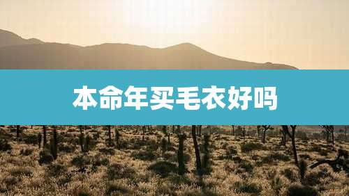 本命年买毛衣好吗
