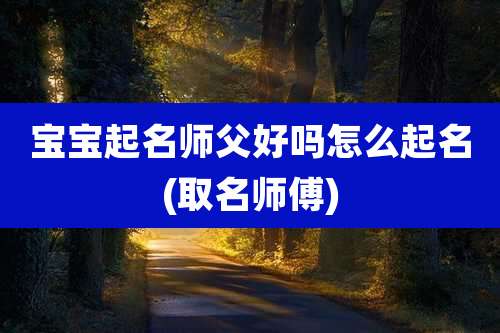 宝宝起名师父好吗怎么起名(取名师傅)