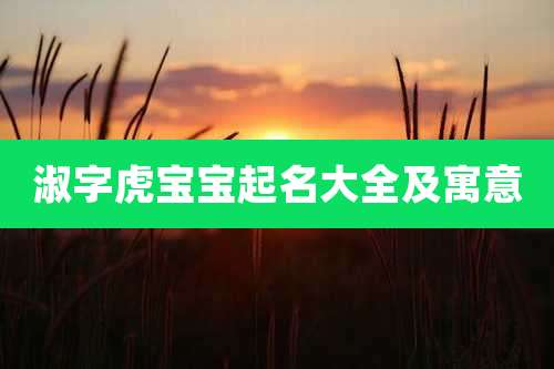 淑字虎宝宝起名大全及寓意