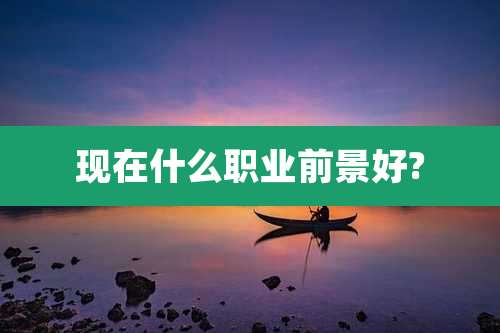 现在什么职业前景好?
