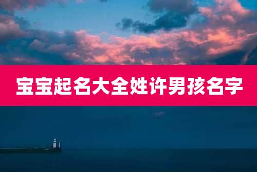 宝宝起名大全姓许男孩名字