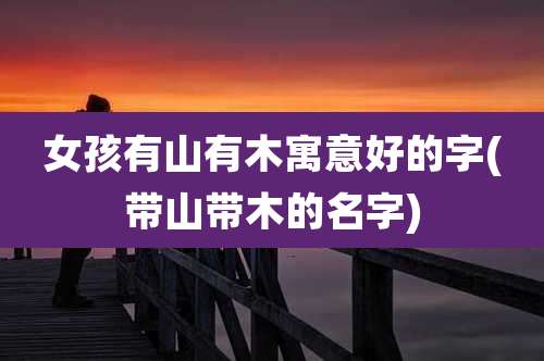 女孩有山有木寓意好的字(带山带木的名字)