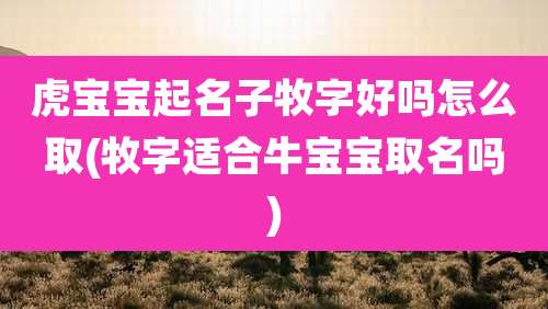虎宝宝起名子牧字好吗怎么取(牧字适合牛宝宝取名吗)