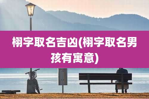 栩字取名吉凶(栩字取名男孩有寓意)