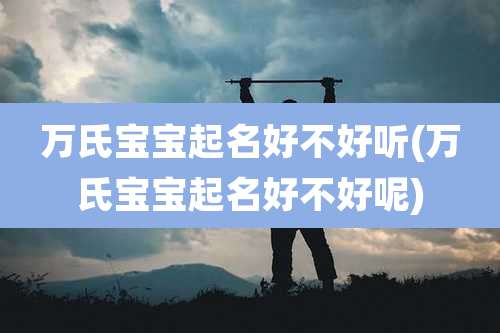 万氏宝宝起名好不好听(万氏宝宝起名好不好呢)