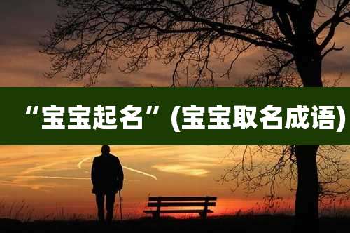 “宝宝起名”(宝宝取名成语)