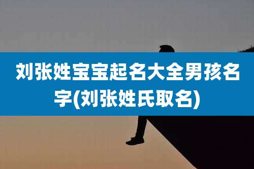 刘张姓宝宝起名大全男孩名字(刘张姓氏取名)