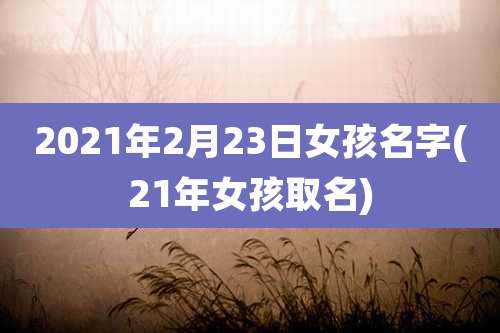 2021年2月23日女孩名字(21年女孩取名)