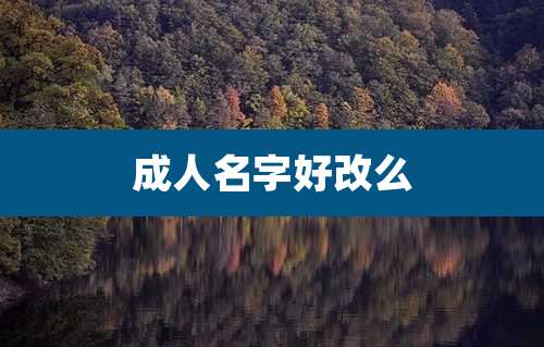成人名字好改么