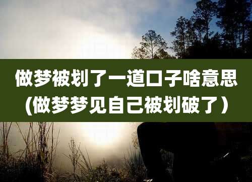 做梦被划了一道口子啥意思(做梦梦见自己被划破了）