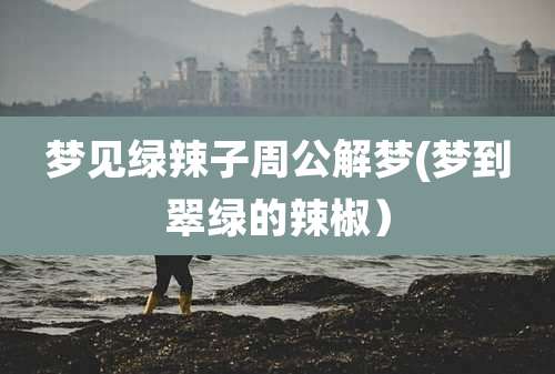 梦见绿辣子周公解梦(梦到翠绿的辣椒)