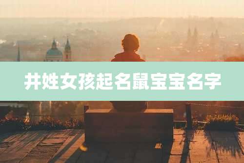 井姓女孩起名鼠宝宝名字