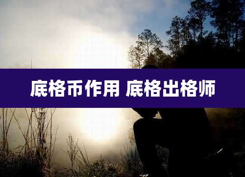 底格币作用 底格出格师