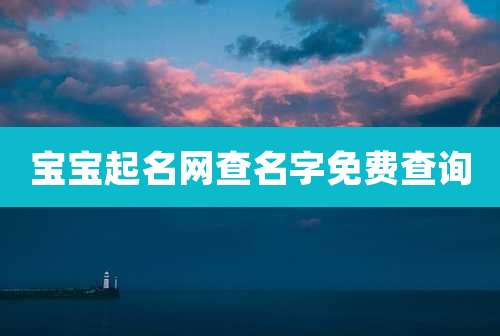 宝宝起名网查名字免费查询