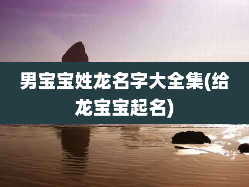 男宝宝姓龙名字大全集(给龙宝宝起名)